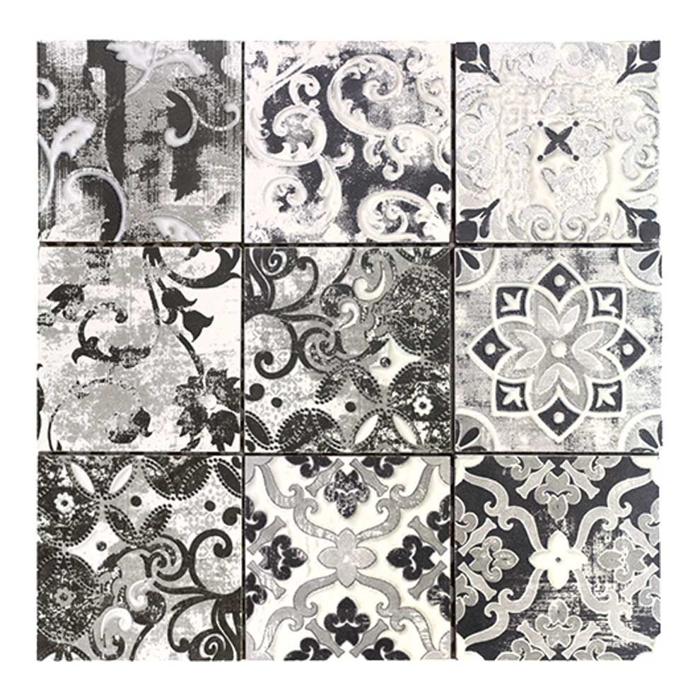 Maxi PATCHWORK-3 10x10 grigio keramisch mozaïek Maxi PATCHWORK-3 10x10 grigio keramisch mozaïek
