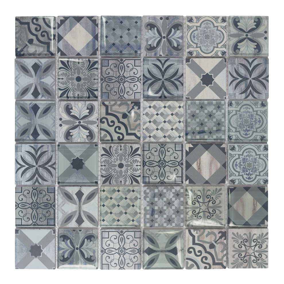 Modo PATCHWORK-1 4.8x4.8 grigio Materiaal-Mix