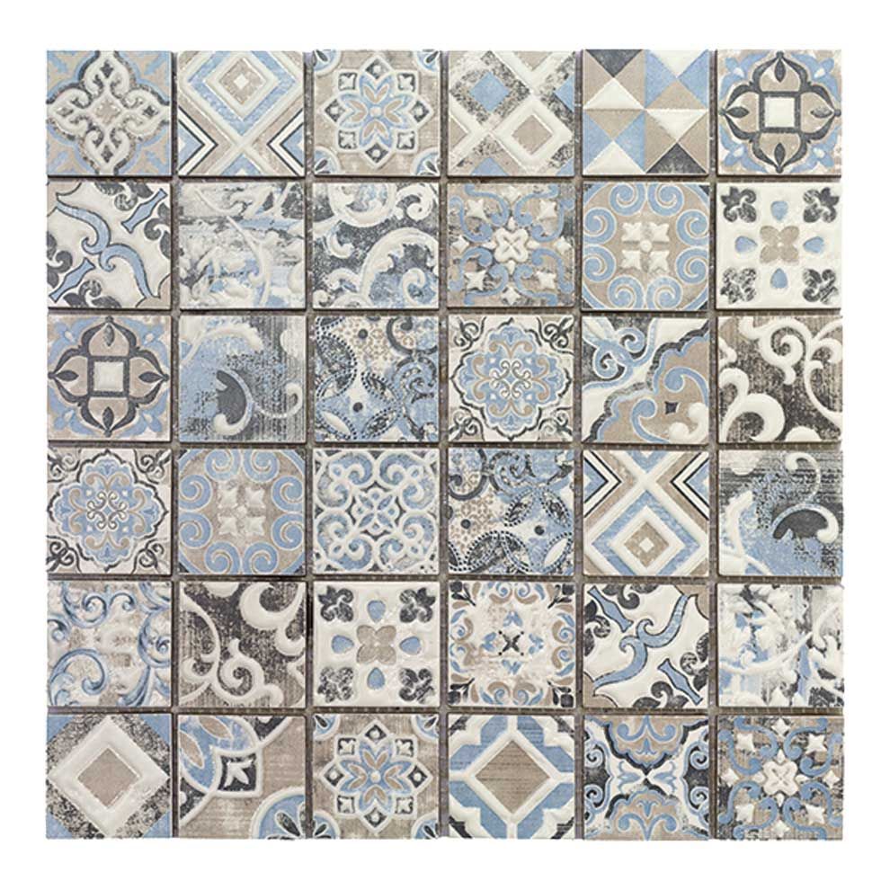 Casa PATCHWORK-5 4,8x4,8 azzurro keramisch mozaïek