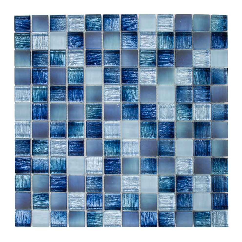 2,3x2,3 LINO-2 blauw glzd/mat Glasmozaïek 