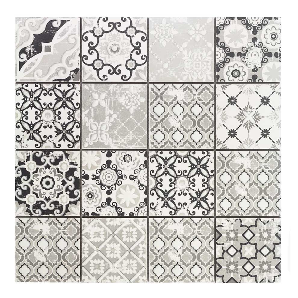 Casa PATCHWORK-3 7,5x7,5 grigio keramisch mozaïek