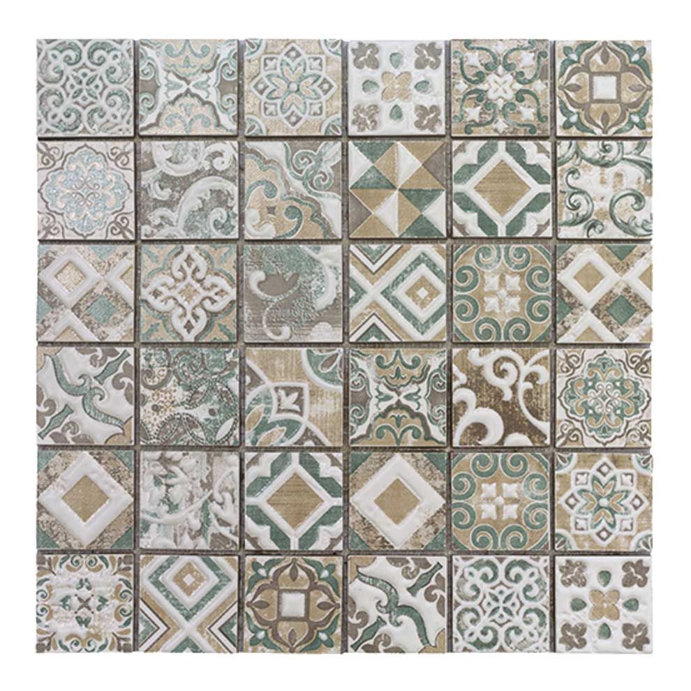 Casa PATCHWORK-6 4,8x4,8 verde keramisch mozaïek