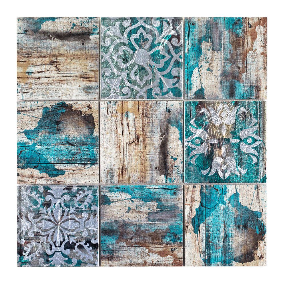 Maxi SHABBY CHIC-3 10x10 verde Materiaal-Mix