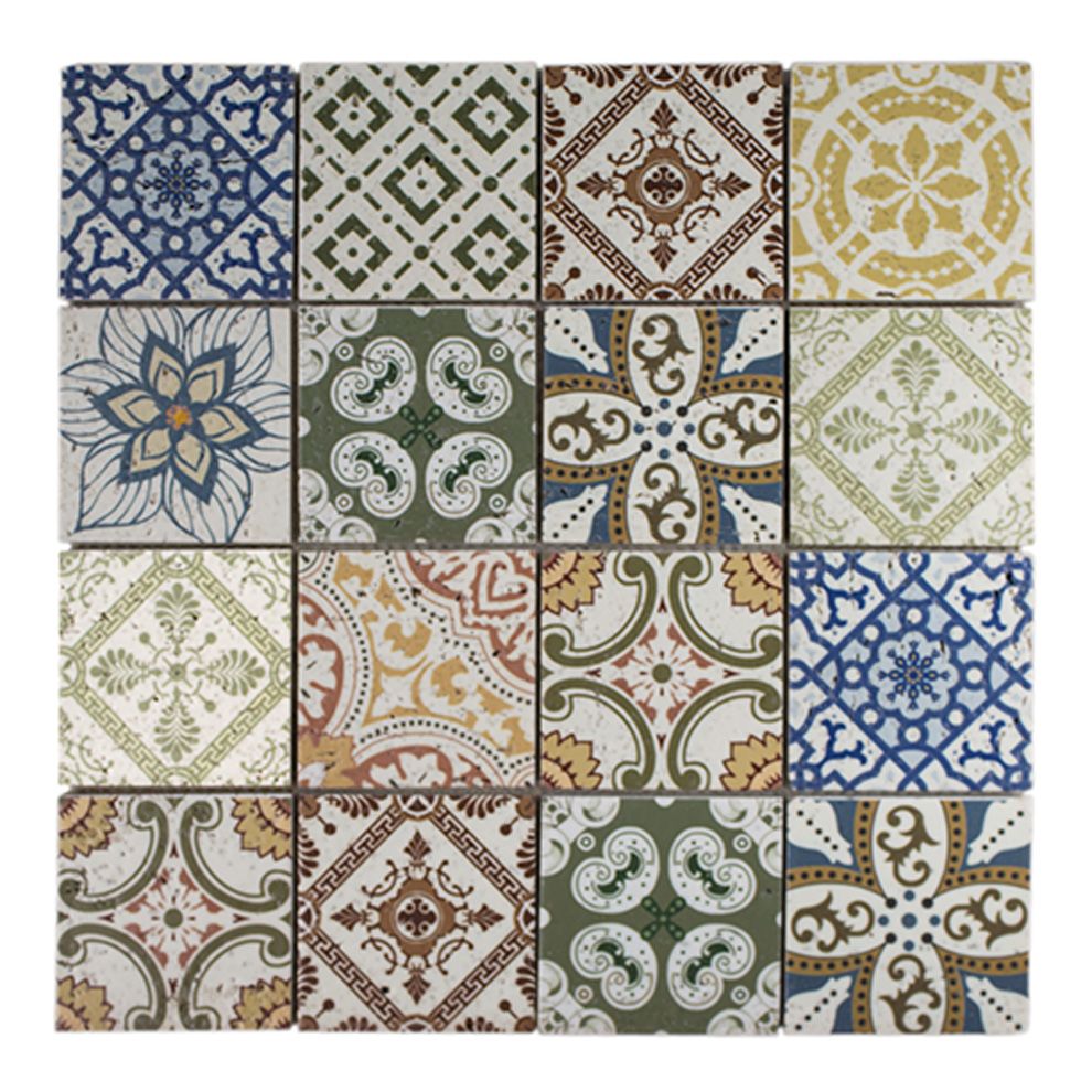 Casa PATCHWORK-8 7.5x7.5 colorato natuursteenmosaik