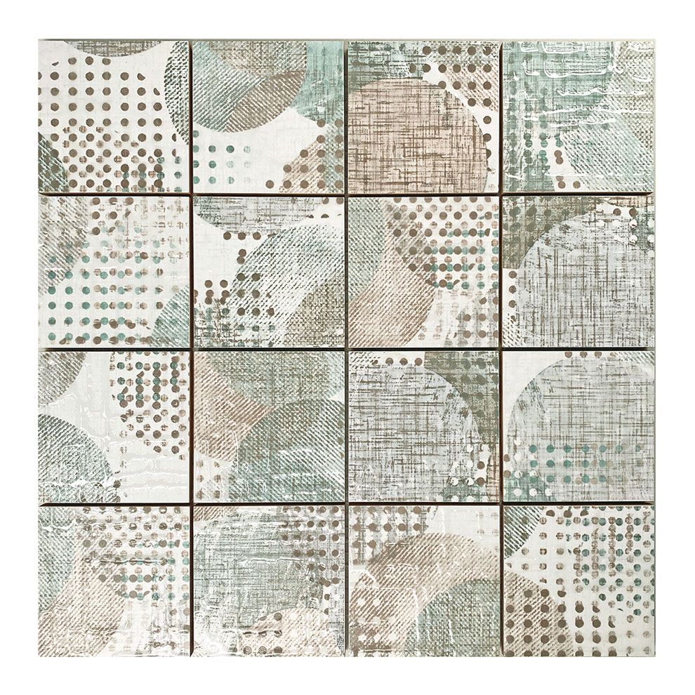 Casa PERLA-3 7,5x7,5 verde keramisch mozaïek