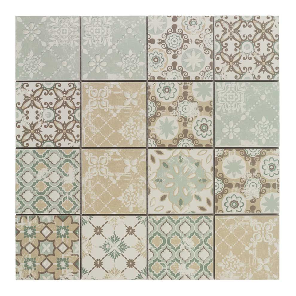 Casa PATCHWORK-2 7,5x7,5 beige  keramisch mozaïek