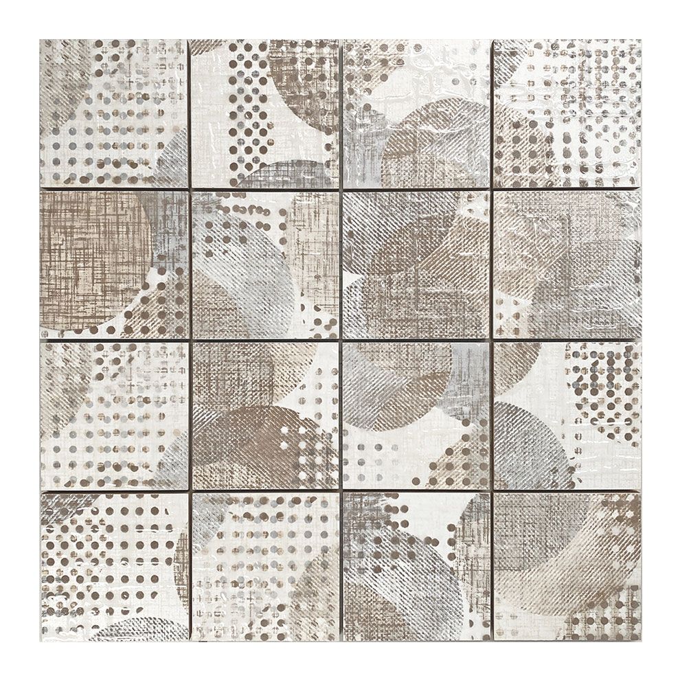 Casa PERLA-2 7,5x7,5 beige  keramisch mozaïek