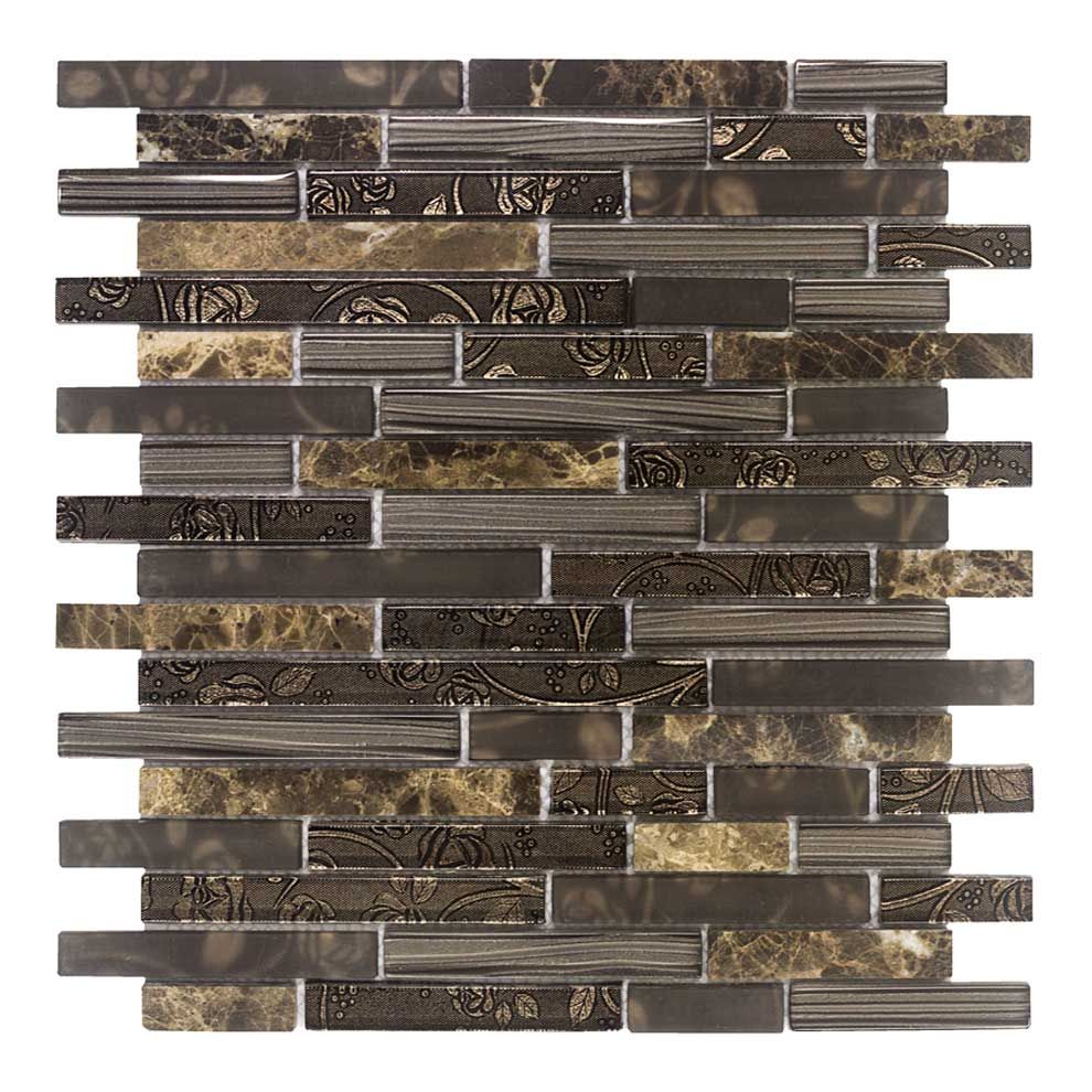 BRICK 1.5 FIORE-2 marrone poliert Materiaal-Mix