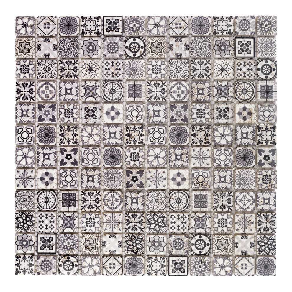 Mini PATCHWORK-2 2.3x2.3 grigio  natuursteenmosaik