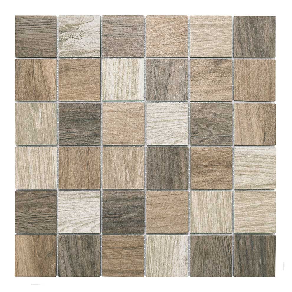 Mosaico WOOD-1 4.8x4.8 marrone/beige porcellanatomosaik Mosaico WOOD-1 4.8x4.8 marrone/beige porcellanatomosaik