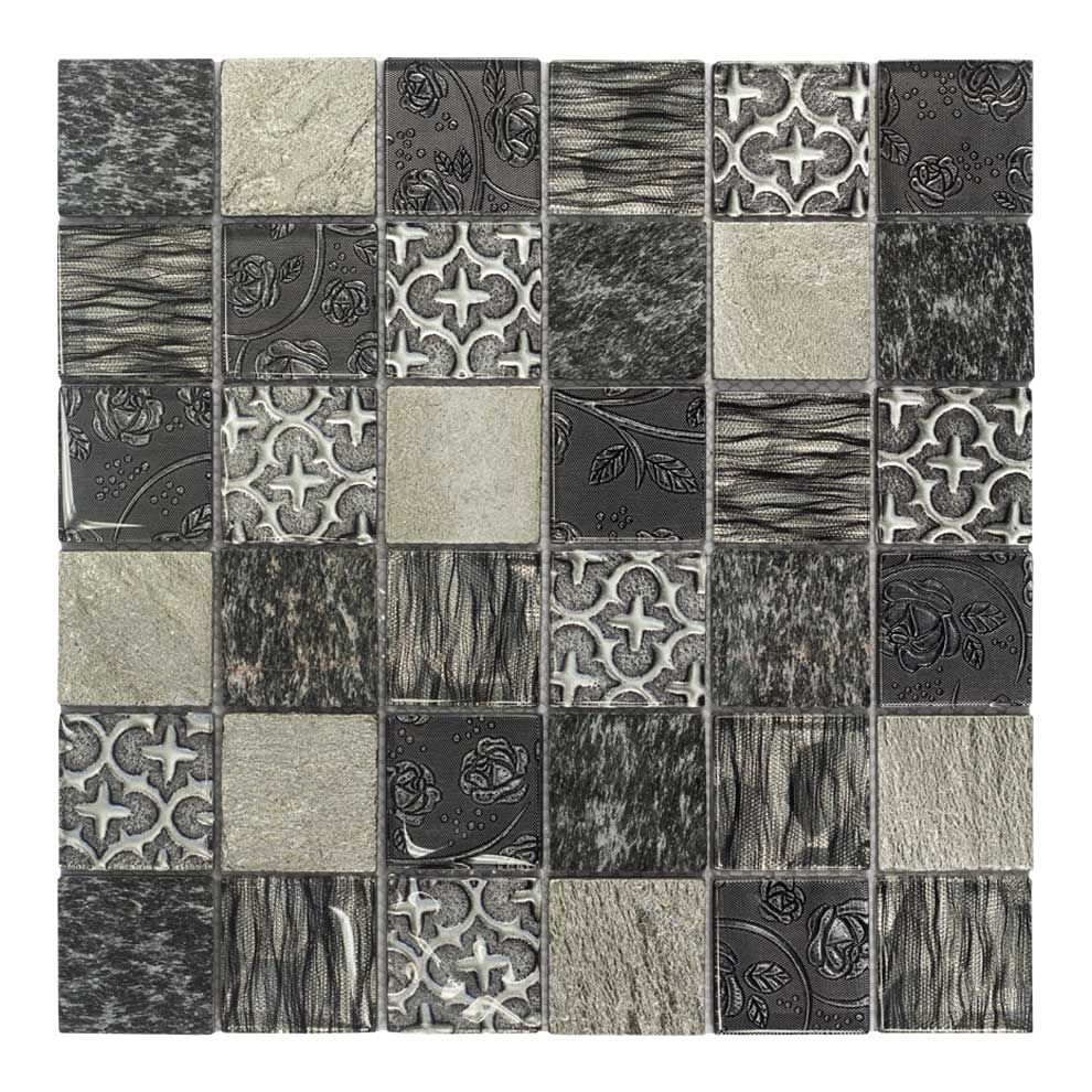 4.8x4.8 MIX-QNF nero Materiaal-Mix