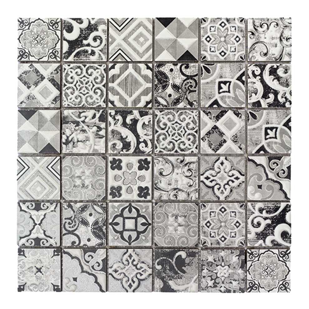 Casa PATCHWORK-7 4,8x4,8 grigio keramisch mozaïek